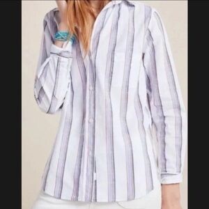 Grayson by Frank & Eileen The Hero Button Up Stripe Blue White Size 01 US XS R2
